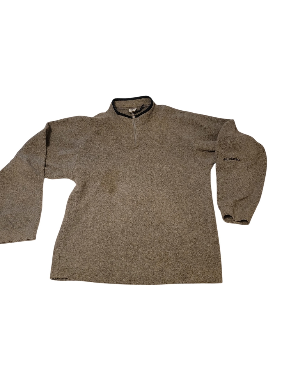 Columbia Men’s Olive-Brown Half-Zip Fleece Pullover